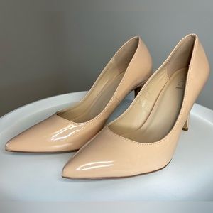 VICI Collection Lavish Patent Leather Pumps - Nude - Size 9